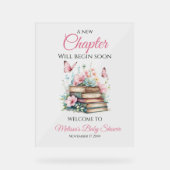 New Chapter Girl Storybook Baby Shower Welcome (Recto)