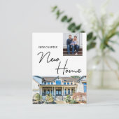 New Chapter New Home Family Custom Photo and House Briefkaart (Staand voorkant)