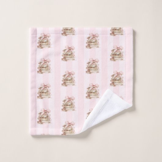 New Chapter Pink Bow Stripes (Gant de toilette)