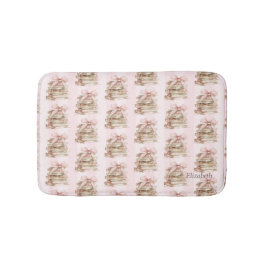 New Chapter Pink Bow Stripes Badmat