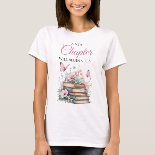 New Chapter Storybook Book Baby Shower Mommy T-shirt (Voorkant)
