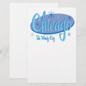 NEW-Chicago-Retro Briefpapier (Voorkant / Achterkant)