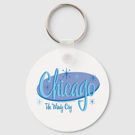 NEW-Chicago-Retro Sleutelhanger (Voorkant)
