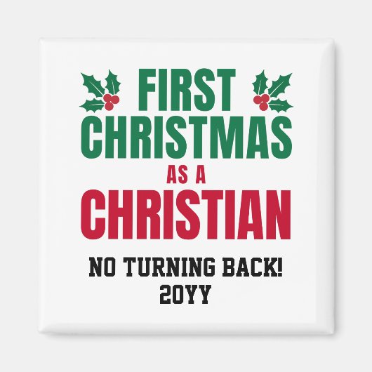 NEW CHRISTIAN FIRST CHRISTMAS MAGNEET (Voorkant)