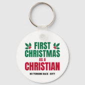 NEW CHRISTIAN FIRST CHRISTMAS SLEUTELHANGER (Achterkant)