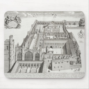 New College, Oxford, uit 'Oxonia Illustrata', pub Muismat