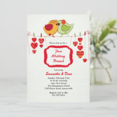 New Couple - Post Wedding Brunch Uitnodiging (Staand voorkant)