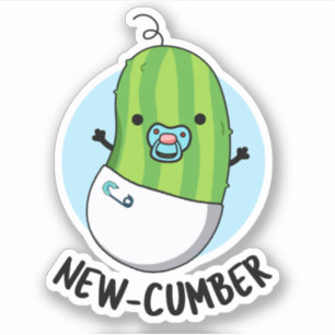 New cumber Funny Veggie Cucumber Pun Sticker