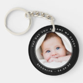 New Dad Baby Photo Keepomwille Sleutelhanger (Voorkant)