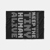 New Dad Designs Funny Father Keep The Tiny Human A Fleece Deken (Voorkant (Horizontaal))