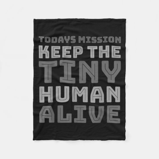 New Dad Designs Funny Father Keep The Tiny Human A Fleece Deken (Voorkant)