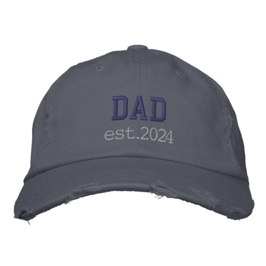 NEW DAD - est.2024 Casquette de baseball brodé (Devant)