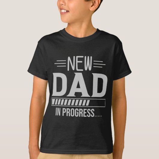 New Dad In Progress Expectant Fathers  T-shirt (Voorkant)