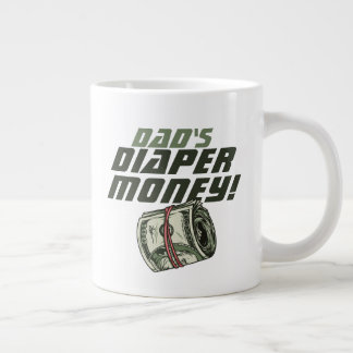 New Dad Weekend Golfer Dad's Diaper Money Cash Extra Grote Beker