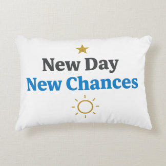 New Day, New Chances" Minimalist Accent Kussen
