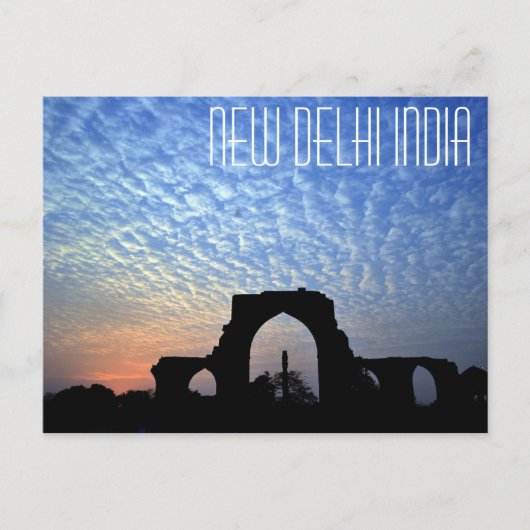 New Delhi India Iron Pillar briefkaart (Voorkant)