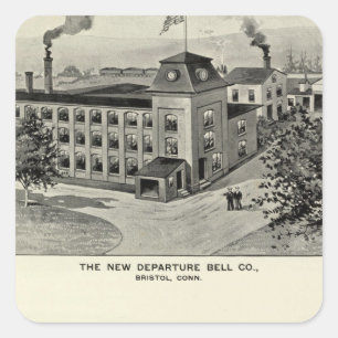 New Departure Bell Co., Miller Bros Cutlery Co. Vierkante Sticker
