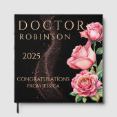 New Doctor, PhD Doctorate floral matte gift  (Recto)
