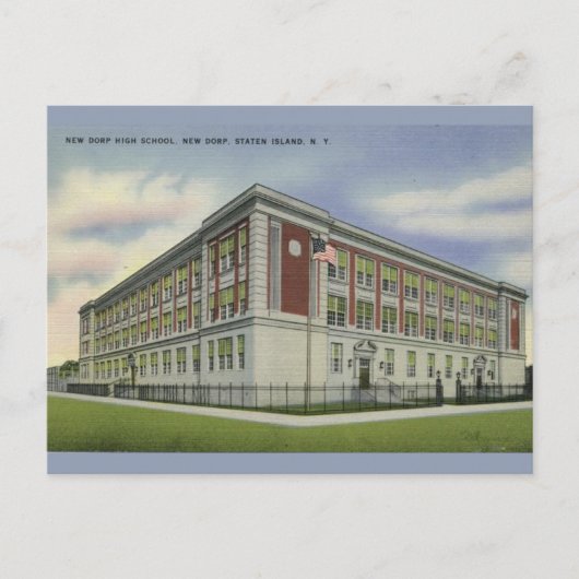 New Dorp High School, Staten Island, NY Briefkaart (Voorkant)