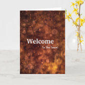 New Employee Welkom Gold Glitter Kaart (Gele Bloem)