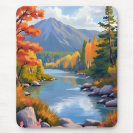 New England Autumn Fall Foliage Landscape Painting Muismat