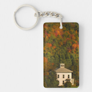 New England Autumn House met Cupola Sleutelhanger