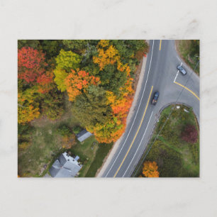 New England Autumn Roadways Briefkaart