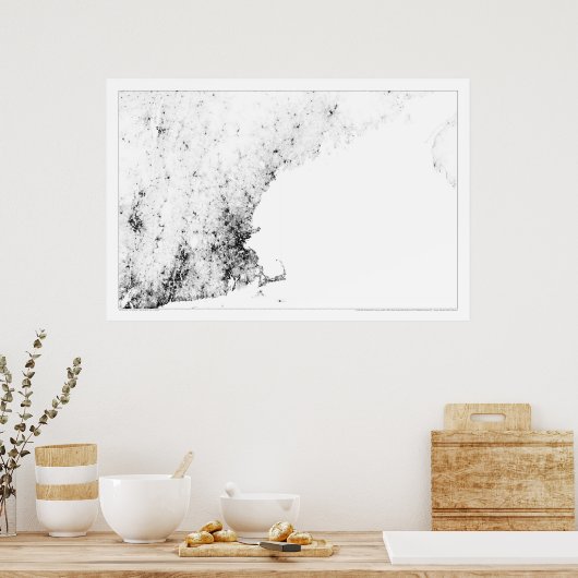 New England Census Dotmap Poster (Keuken)