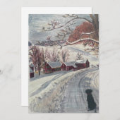 New England Christmas Flat Holiday Kaart (Voorkant / Achterkant)