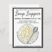 New England Clam Chowder Bowl Soup Cookoff Super Uitnodiging Briefkaart (Voorkant / Achterkant)