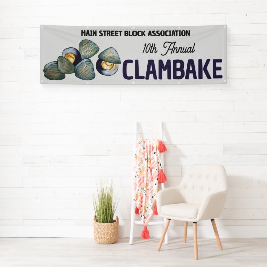 New England Clambake Clam Bake Beach Block Party Spandoek (Insitu)