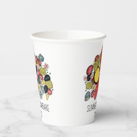 New England Clambake kreeft Boil Block Party Papieren Bekers (Links)