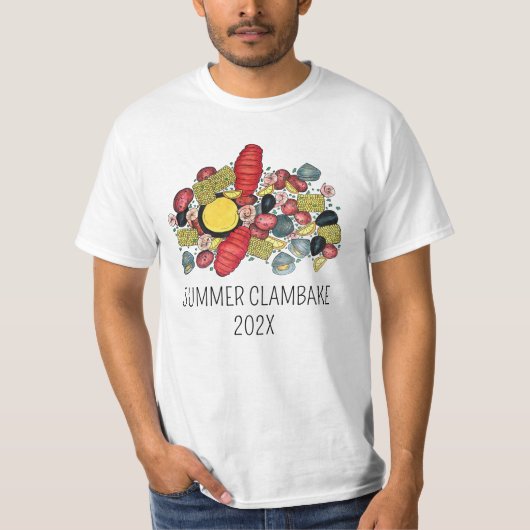 New England Clambake kreeft Boil Block Party T-shirt (Voorkant)