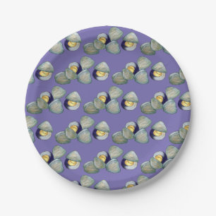 New England Clams Clambake Beach Summer Seafood Papieren Bordje