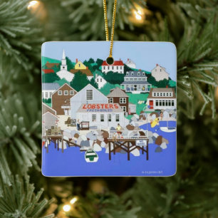 New England Coast Keramische Versiering Keramisch Ornament