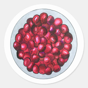 New England Cranberries Cranberry Bog Berries Ronde Sticker