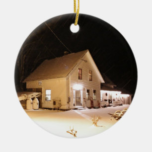 New England Farmhouse Keramisch Ornament