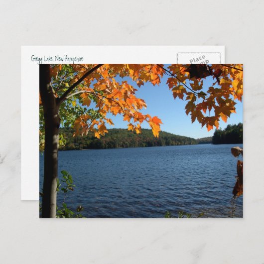 New England Herfst Lake Briefkaarten (Voorkant / Achterkant)
