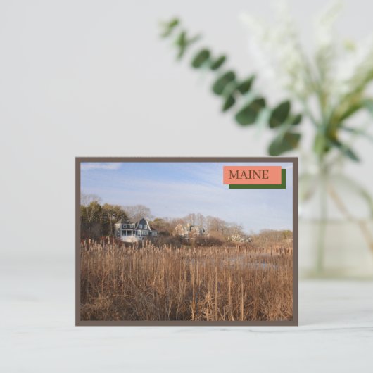 New England huizen Kittery Maine Natuur Briefkaart (Staand voorkant)