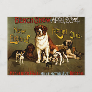 New England Kennel Club c.1890 show poster Briefkaart