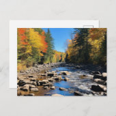 New England kleurrijk landschap, herfst, Briefkaart (Voorkant / Achterkant)