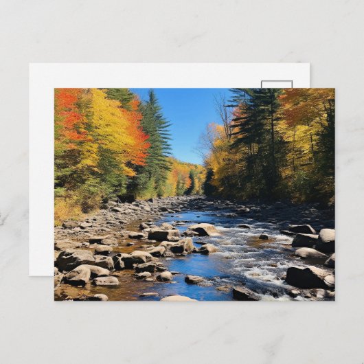 New England kleurrijk landschap, herfst, Briefkaart (Voorkant / Achterkant)