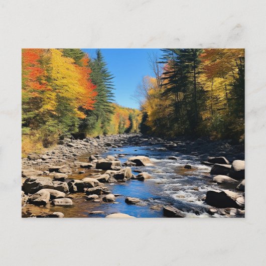 New England kleurrijk landschap, herfst, Briefkaart (Voorkant)