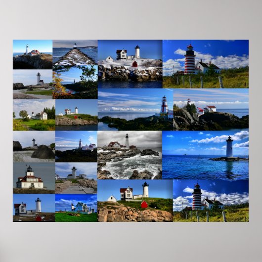 New England Lighthouse Poster (Voorkant)