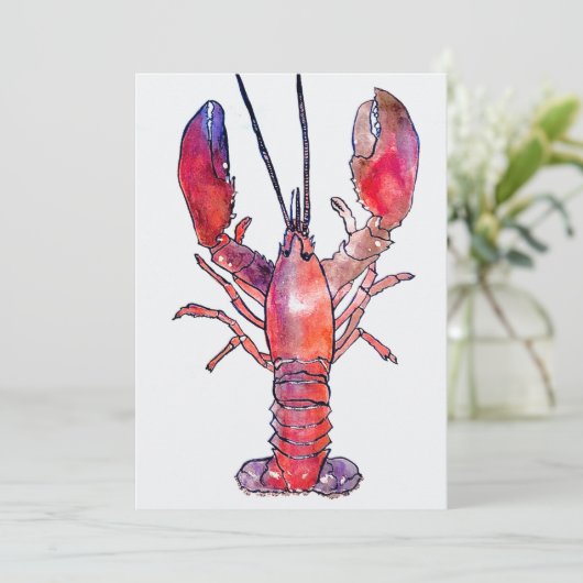 New England Lobster Note Card (Blank Inside) Bedankkaart (Staand voorkant)
