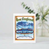 New England Maple Sap Syrup Ad Briefkaart (Staand voorkant)
