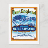 New England Maple Sap Syrup Ad Briefkaart (Voorkant)