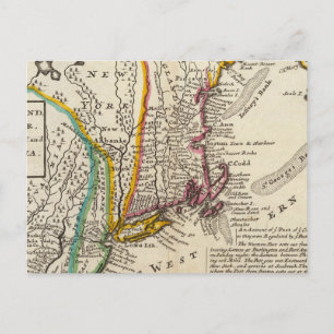 New England, New York, New Jersey en Pennsylvania Briefkaart