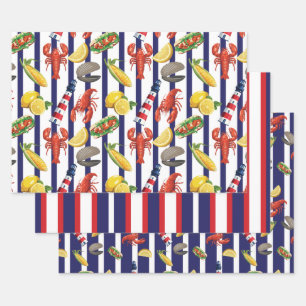 New England Picknick Inpakpapier Vel