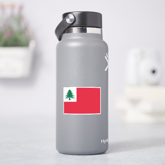 New England Pine Tree Flag Sticker (HydroFlask)